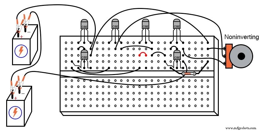 オペアンプとして機能する高利得差動増幅器の構築