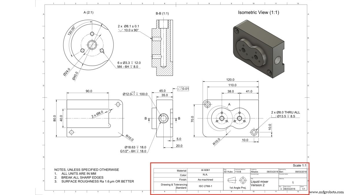 CNC加工のための正確な技術図面作成：ステップバイステップガイド
