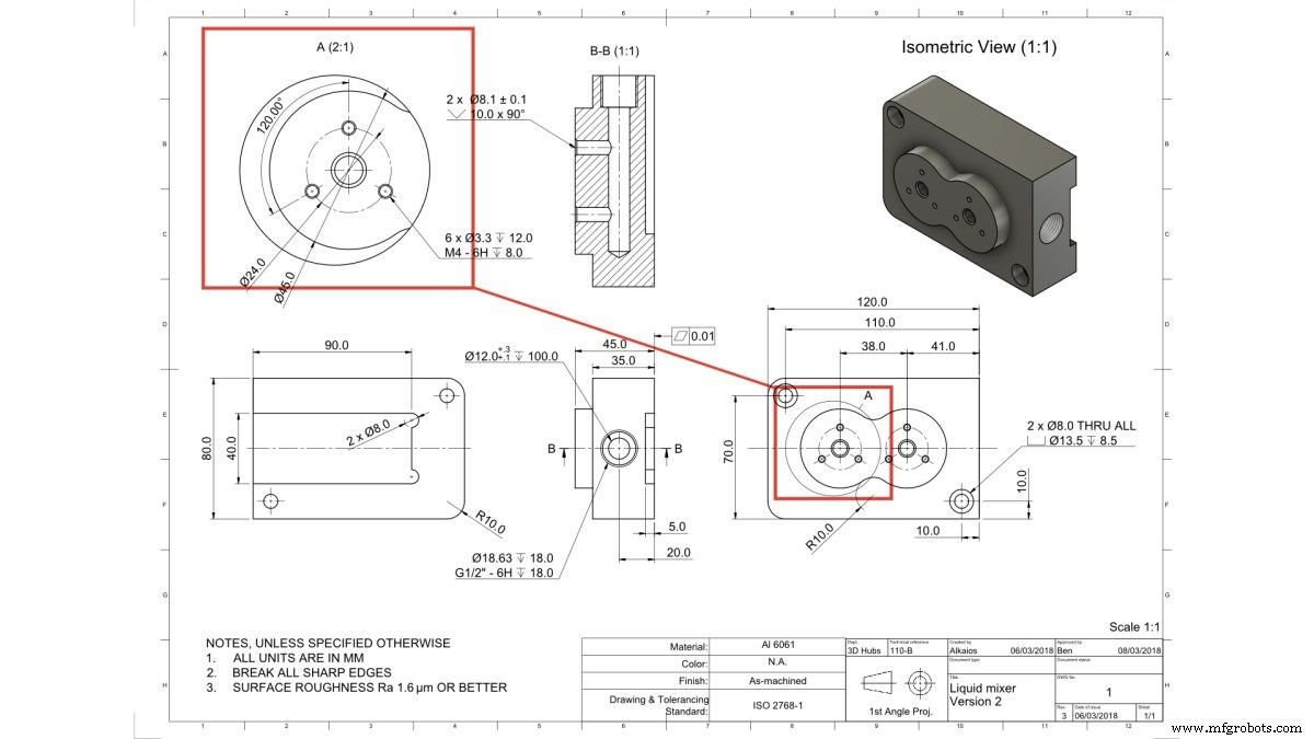 CNC加工のための正確な技術図面作成：ステップバイステップガイド