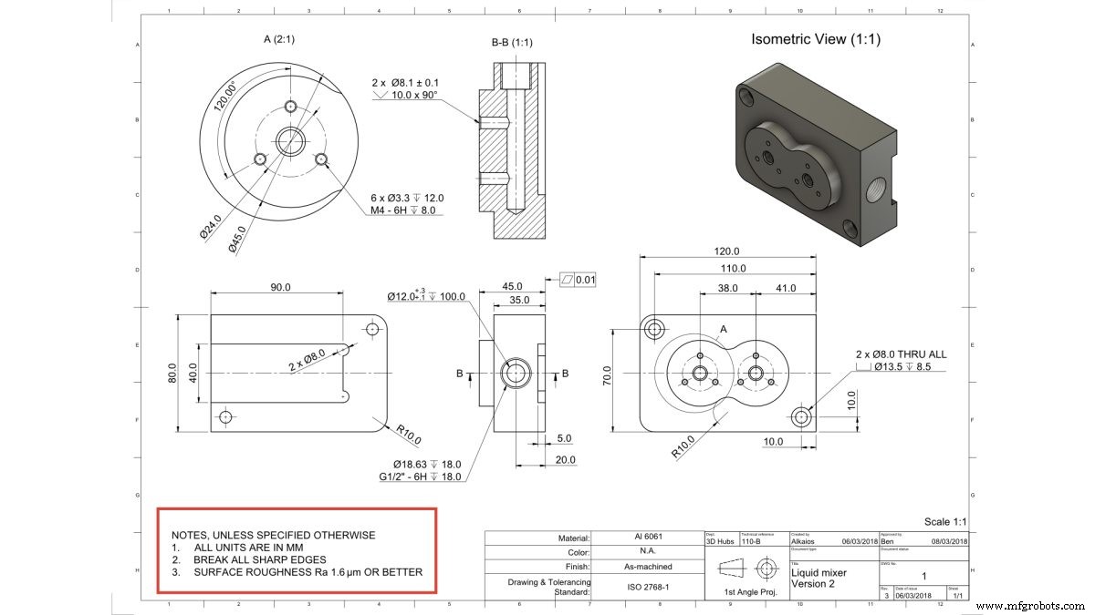 CNC加工のための正確な技術図面作成：ステップバイステップガイド