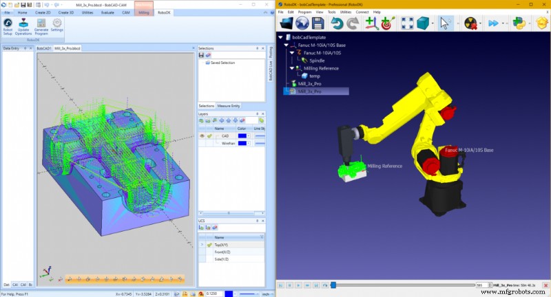 BobCAD-CAMのRoboDKプラグインでロボット加工を効率化