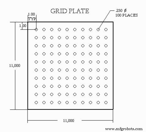 CNC ドリル加工の最適化：グリッドプレートへの G81 サイクル活用 ― 実践サンプルプログラム